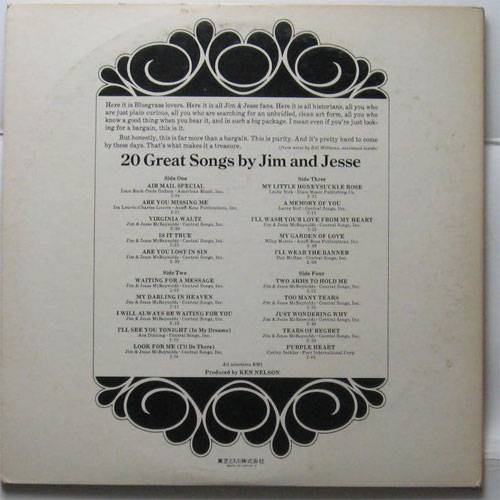 Jim & Jesse / Twenty Great Songs by Jim & Jesse the McReynold Bros.β
