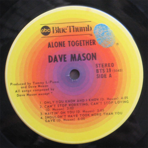 Dave Mason / Alone Together - DISK-MARKET