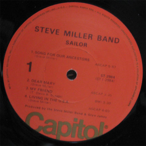 Steve Miller Band,The / Sailerβ