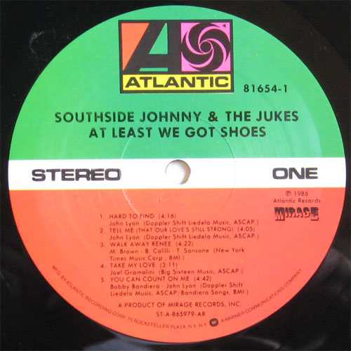 Southside Johnny & The Jukes / At Least We Got Shoesβ