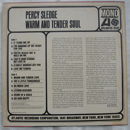 Percy Sledge / Warm & Tender Love ( ٥븫סˤβ