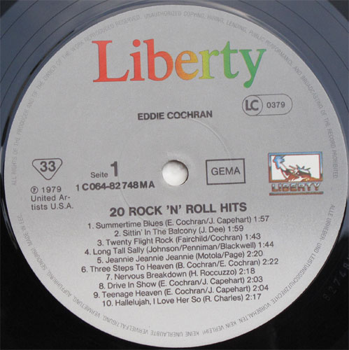Eddy Cochran / 20 Rock'n'roll Hitsβ