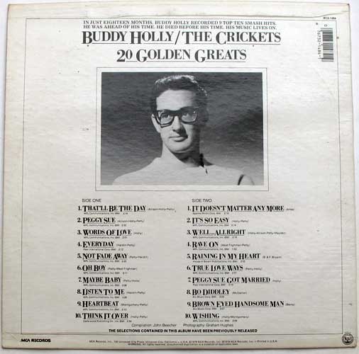 Buddy Holly / The Cricket's 20 Golden Greatsβ