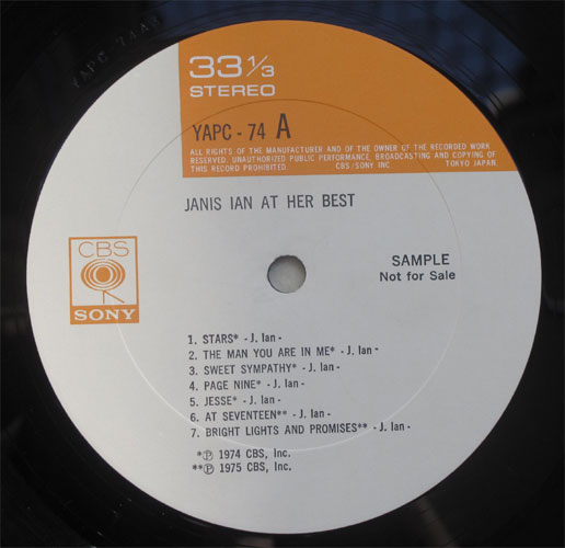 Janis Ian / At Her Best ( Promotion Only )β