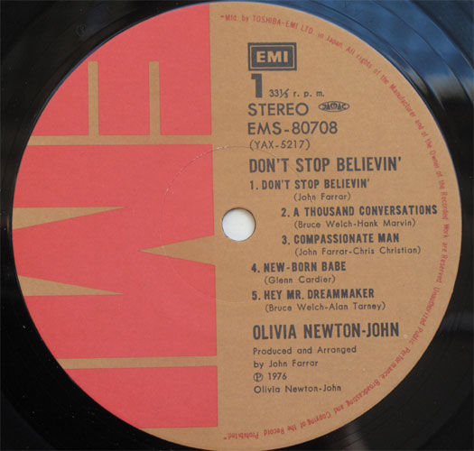 Olivia Newton John / Don't Stop Believin'β
