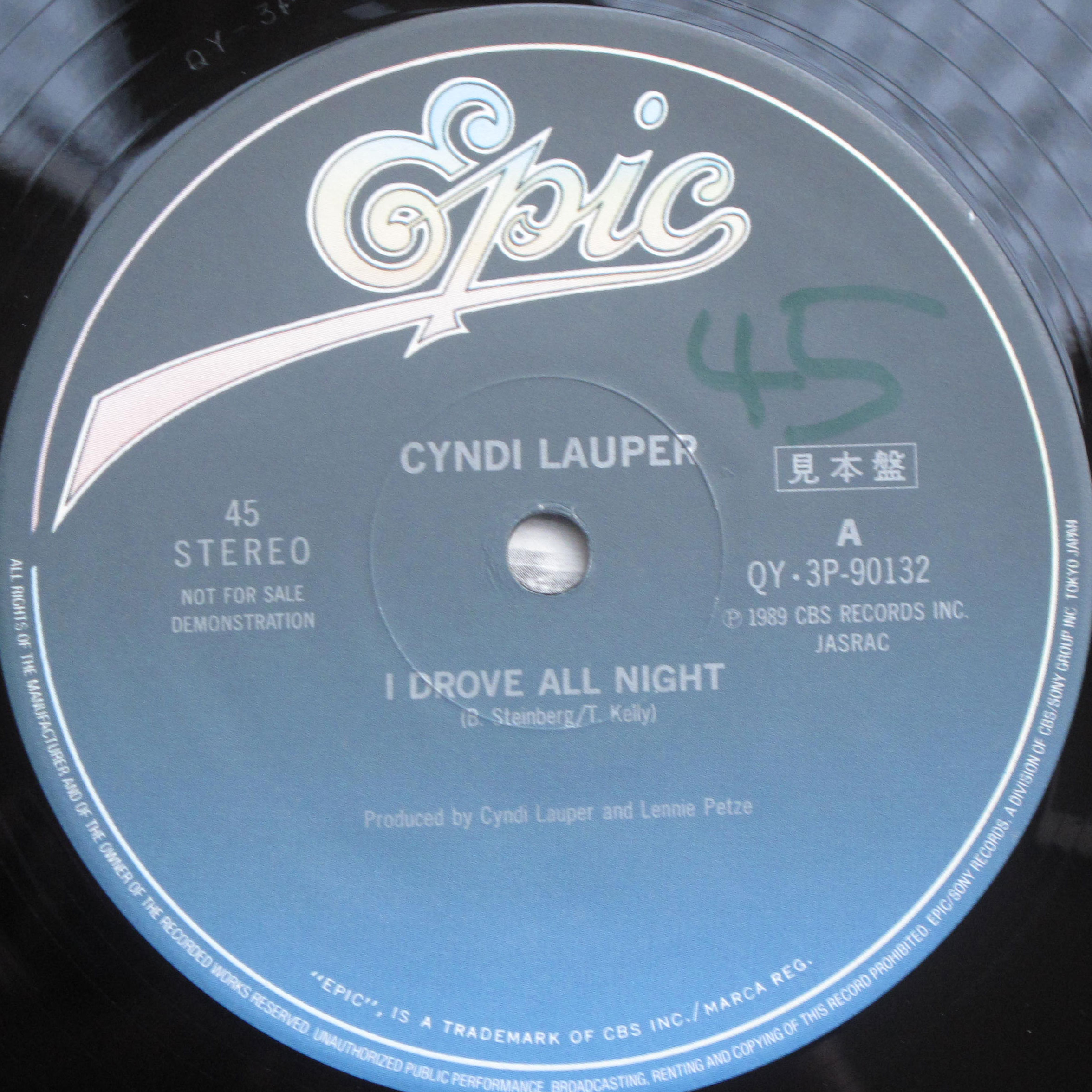 Cyndi Lauper / I Drove Allnightβ