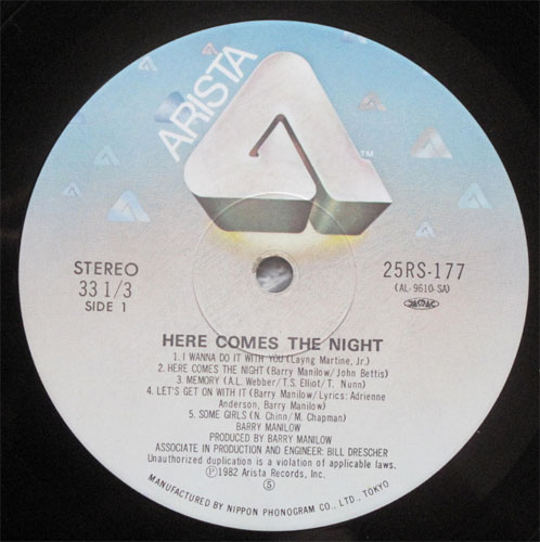 Barry Manillow / Here Comes The Nightの画像