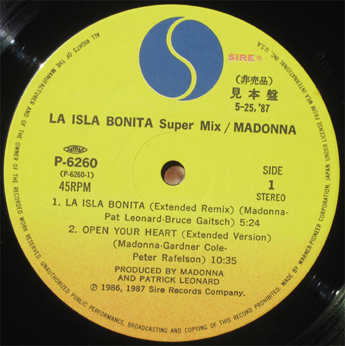Madonna / La Isla Bonita ( Super Mix )β