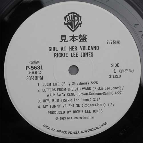 Rickie Lee Jones / Girl At Her Volcano  (貴重白ラベル見本盤) の画像