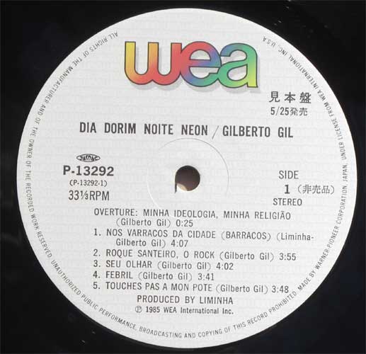 Gilberto Gil / Dia Dorim Noite Neonβ