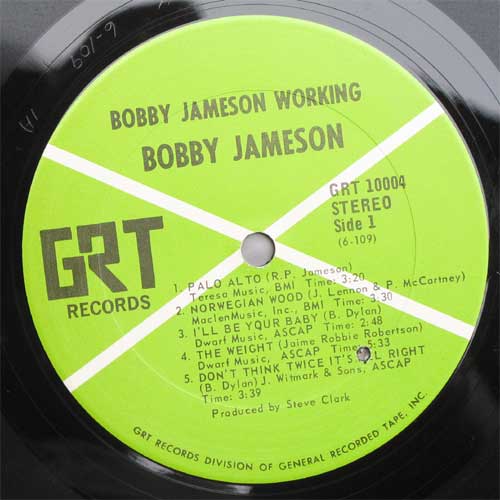 Bobby Jameson / Working!の画像