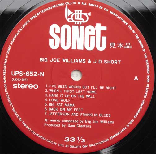 Big Joe Williums & J.D.Short / The Legacy Of The Bluesβ