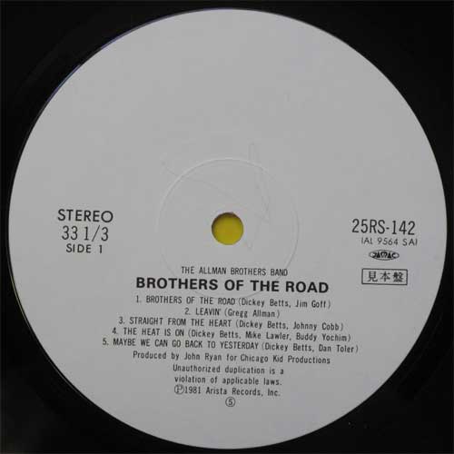 Allman Brothers Band / Brothers Of The Roadβ