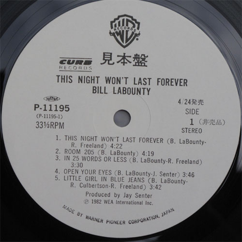 Bill LaBounty / This Night Won't Last Forever(٥븫סˤβ