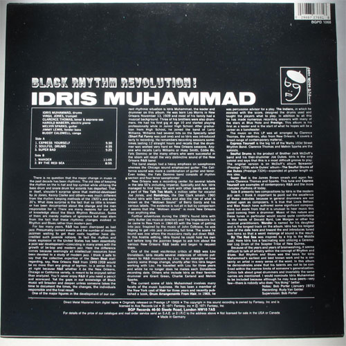 Idris Muhammad / Black Rhythm Revolution!Re-Issue)β
