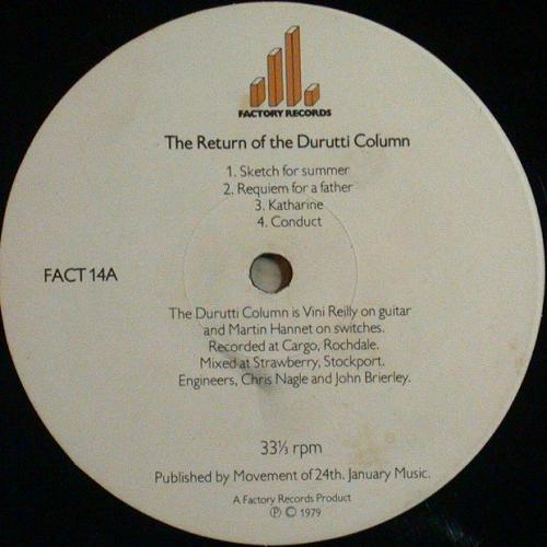 Durutti Column / The Return Of The Durutti Column （初回紙やすり 