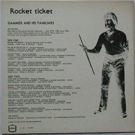 Gammer And His Familiars / Rocket Ticket (Durutti Column)β