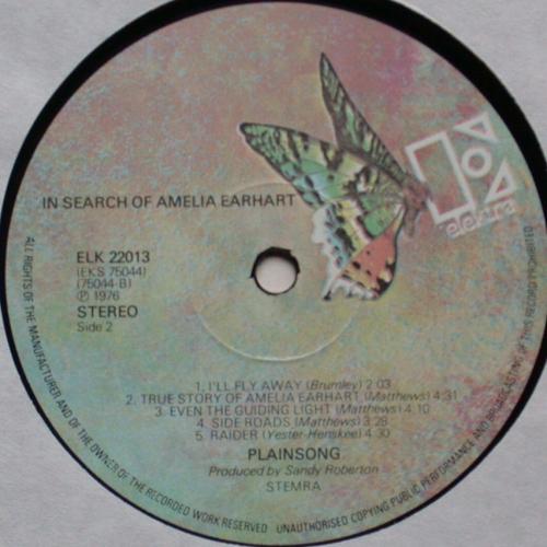 Plainsong / In Search Of Amelia Earhart (NL)β