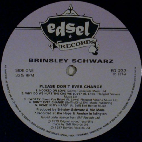 Brinsley Schwarz / Please Don't Ever Change (Re-issue)β