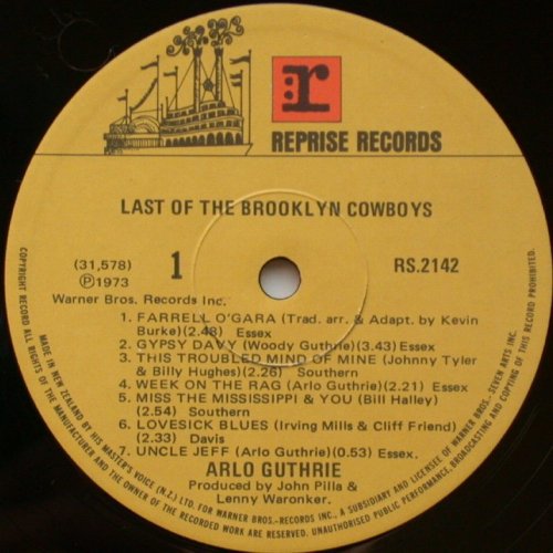Arlo Guthrie / Last Of The Brooklyn Cowboy (NZ)β