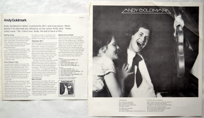 Andy Goldmark / Andy Goldmark (In Shrink Rare Promo)β