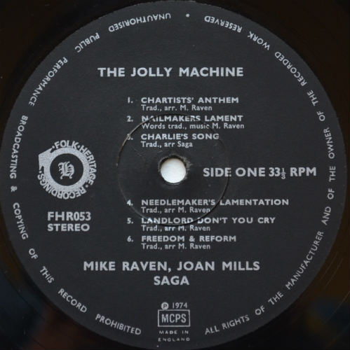 Joan Mills And Michael Raven With Saga/ The Jolly Machineβ