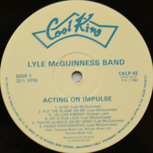 Lyle McGuinness Band / Acting On Impulse (UK Cool King!)β