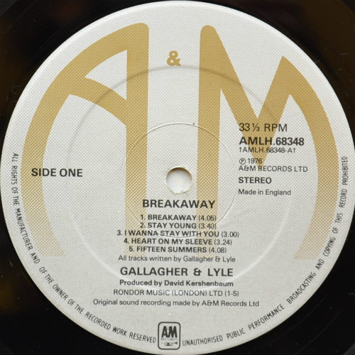 Gallagher And Lyle / Breakaway (UK Matrix-1)β