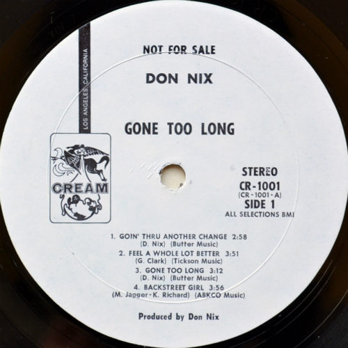 Don Nix / Gone Too Long (Prpmo)β