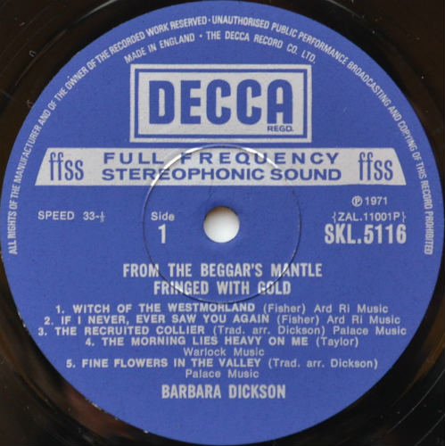 Barbara Dickson / From The Beggars Mantleβ