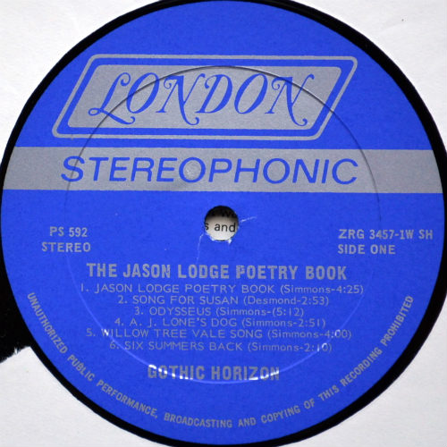 Gothic Horizon / The Jason Lodge Poetry Book (US)β