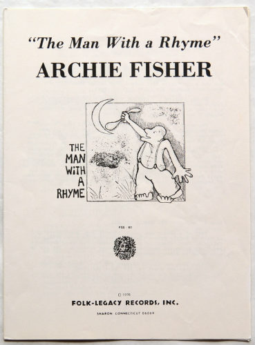 Archie Fisher / The Man With A Rhyme (In Shrink w/Booklet)β