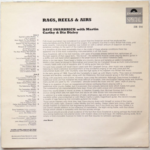 Dave Swarbrick / Rags, Reels & Airs (Polydor)β
