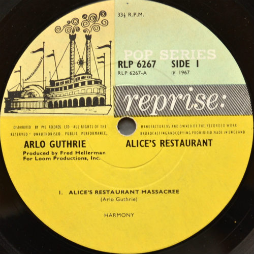 Arlo Guthrie / Alice's Restaurant (UK Matrix-1 Mono)の画像