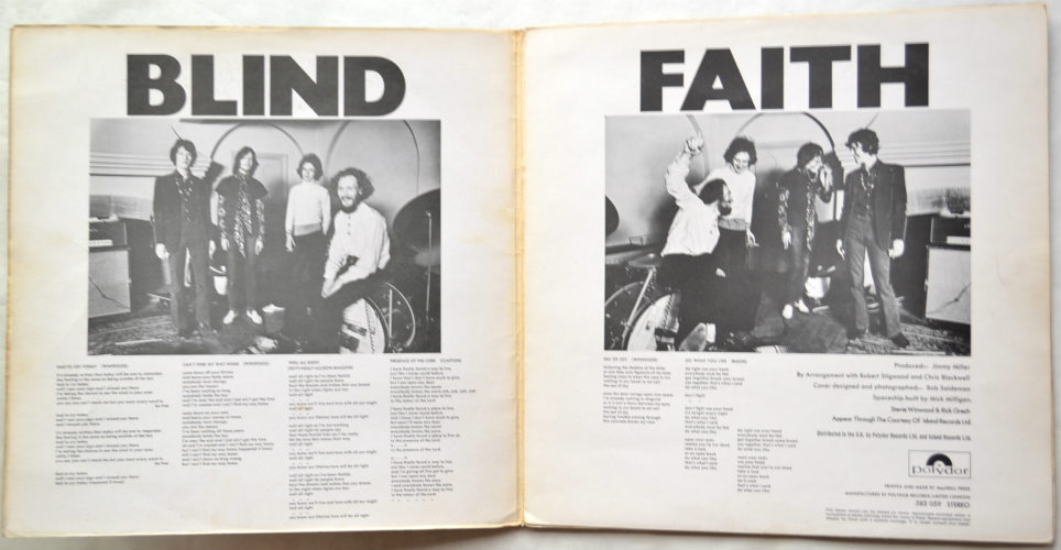 Blind Faith / Same (UK Matr-x-1 Early Press)β