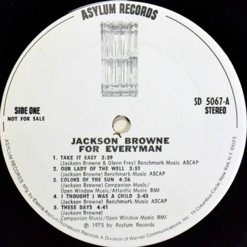 Jackson Browne / For Everyman (White Label Promo!!!)β