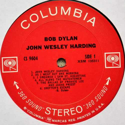 Bob Dylan / John Wesley Harding (Rare Promo)β