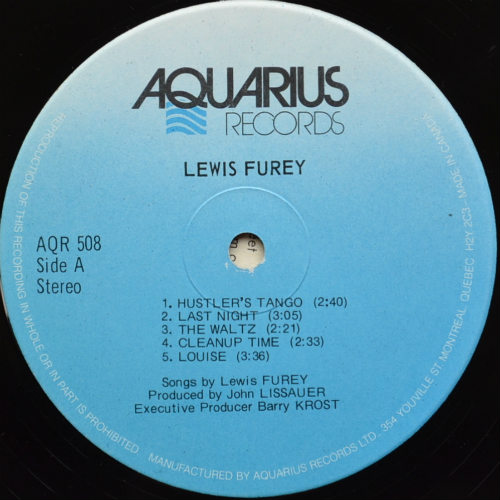 Lewis Furey / Lewis Furey (Canada Original)β