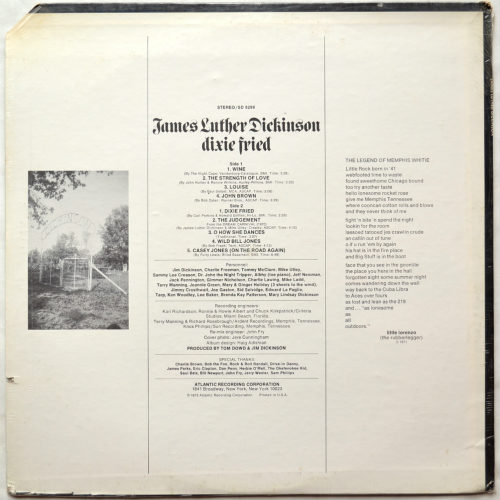 James Luther Dickinson (Jim Dickinson) / Dixie Fried (Sealed)β