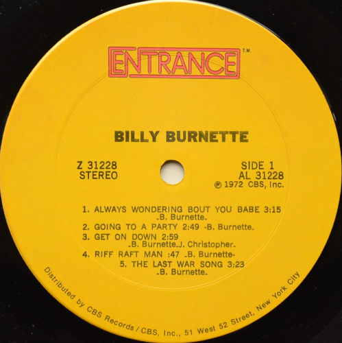 Billy Burnette / Billy Burnette (1st)β