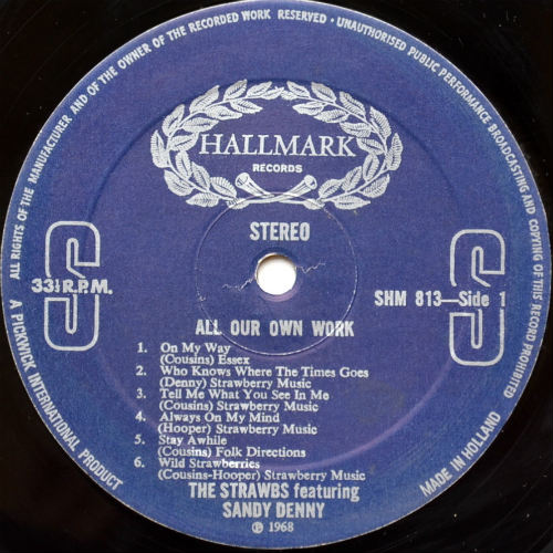 Sandy Denny And The Strawbs / All Our Own Work (UK Matrix-1)β