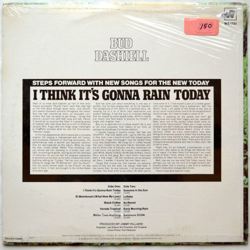 Bud Dashiell / I Think Its Gonna Rain Today (Sealed)β