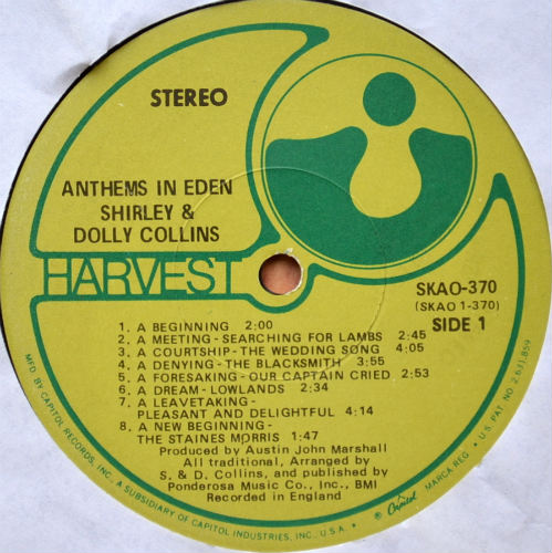 Shirley & Dolly Collins / Anthems in Eden (US)β