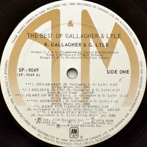 Gallagher And Lyle / Best Of Gallagher & Lyleβ