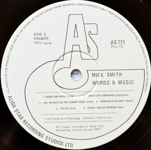 Mick Smith / Words And Musicβ