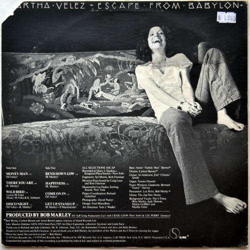 Martha Velez / Escape from Babylon (Rare Promo)β