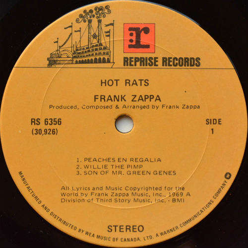 Frank Zappa / Hot Rats (Canada)β