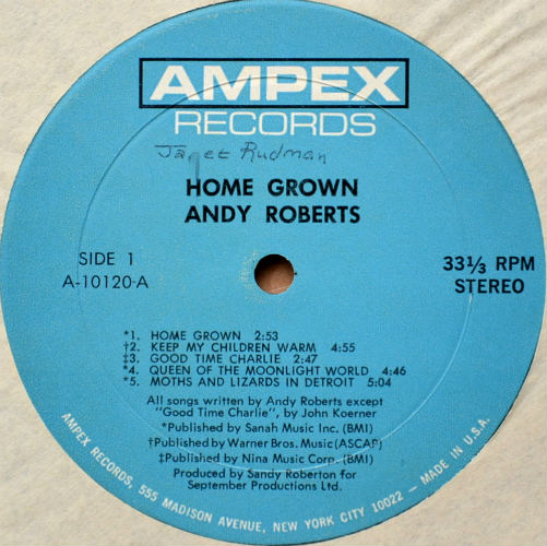 Andy Roberts / Home Grown / Home Grown (US In Shrink)β