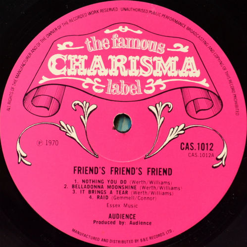 Audience / Friend's Friend's Friend (UK Pink Charisma)β