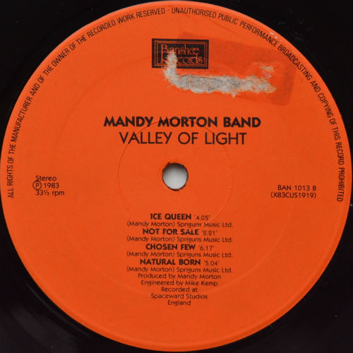 Mandy Morton Band / Valley Of Lightβ